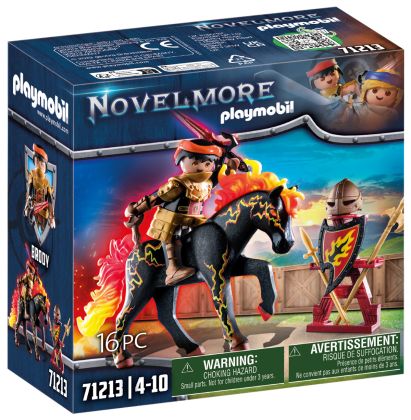 PLAYMOBIL Novelmore 71213 Chevalier Burnham Raider avec cheval de feu