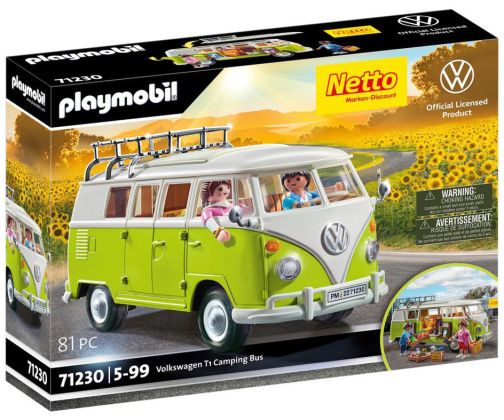 PLAYMOBIL Volkswagen 71230 Volkswagen T1 Camping Bus - Vert (Édition spéciale Netto)