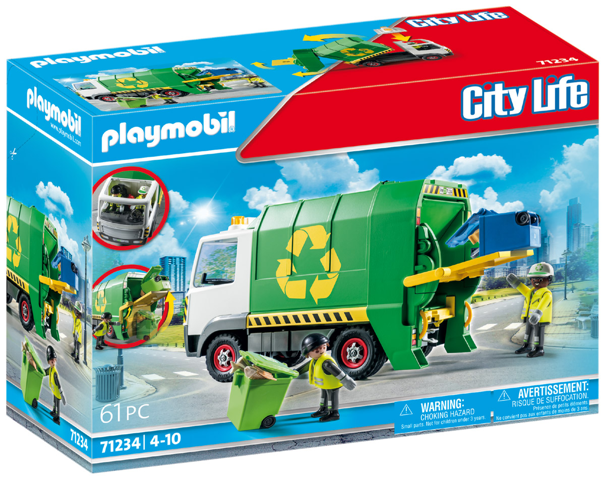 Playmobil City Life 71234 pas cher, Camion de recyclage (US)