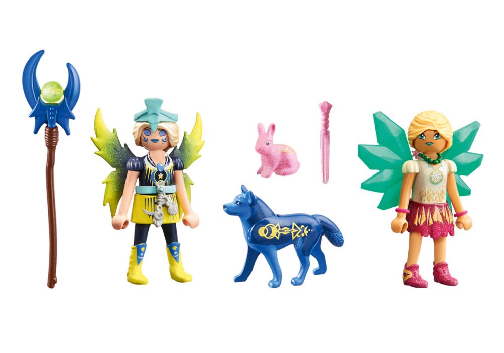 Playmobil Ayuma 71236 pas cher, Crystal et Moon Fairy avec animaux