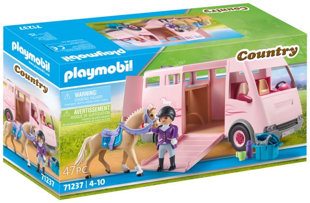 PLAYMOBIL Country 71237 Van avec chevaux