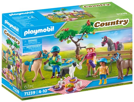 PLAYMOBIL Country 71239 Cavaliers, chevaux et pique-nique