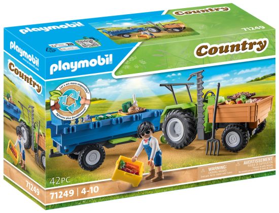PLAYMOBIL Country 71249 Tracteur avec remorque