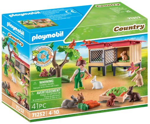 PLAYMOBIL Country 71252 Enfant avec enclos et lapins