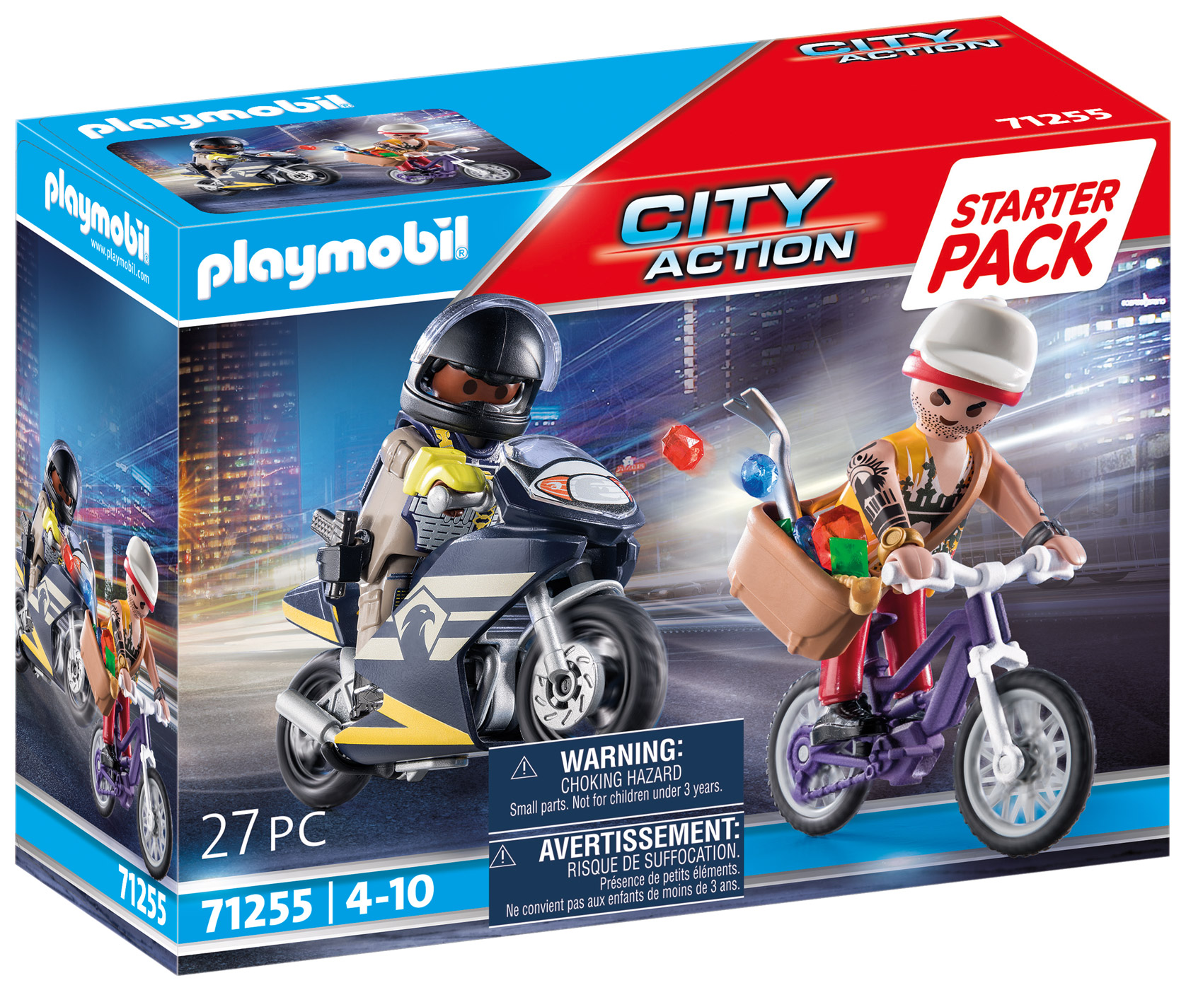 Playmobil City Action 71255 pas cher, Agent et voleur - Starter Pack