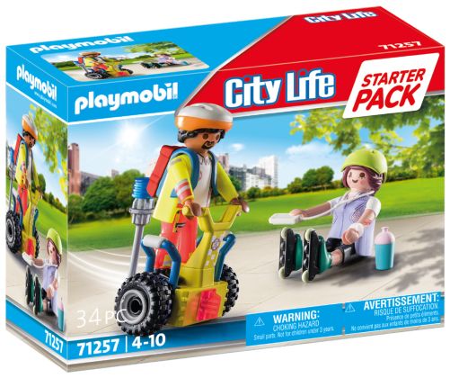 PLAYMOBIL City Life 71257 Secouriste avec gyropode - Starter Pack