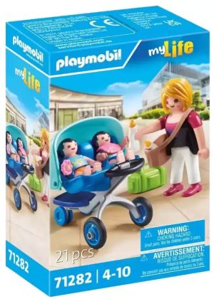 PLAYMOBIL My Life 71282 Maman avec Bébé Jumeaux