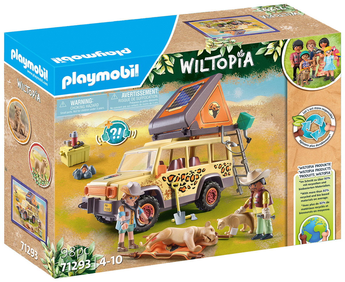 Playmobil - 71007 - wiltopia - centre de soins pour animaux - plus de 80%  de matériaux recyclés ou biosourcés PLAYMOBIL Pas Cher 