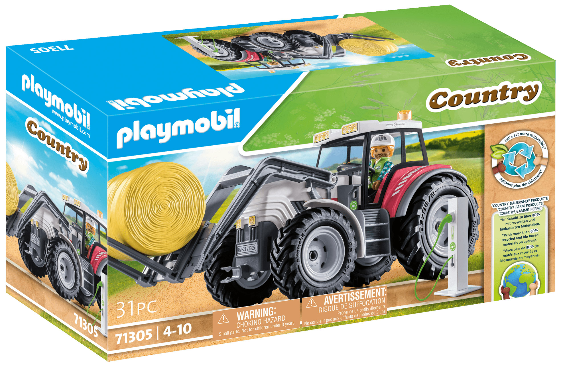 Playmobil Tracteur Playmobil Country 71305 Pas Cher, Grand
