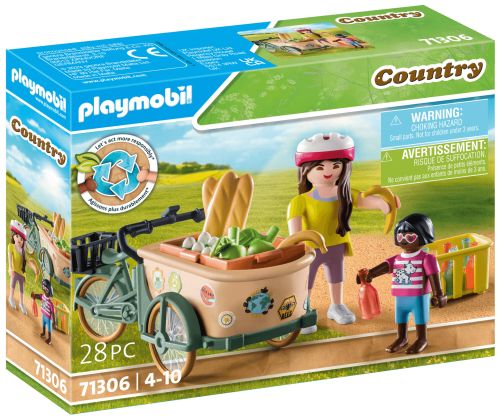 PLAYMOBIL Country 71306 Cycliste avec vélo et remorque avant