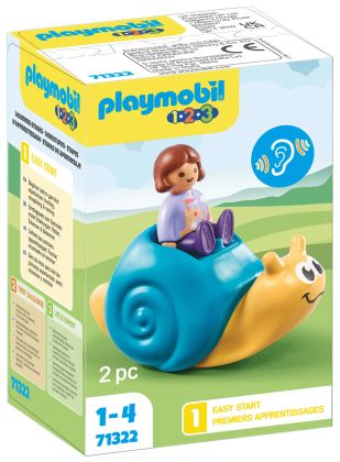 PLAYMOBIL 123 71322 Enfant avec escargot à bascule