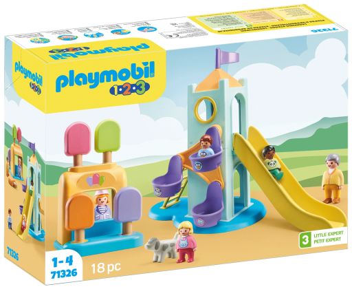 PLAYMOBIL 123 71326 Aire de jeux avec toboggan géant