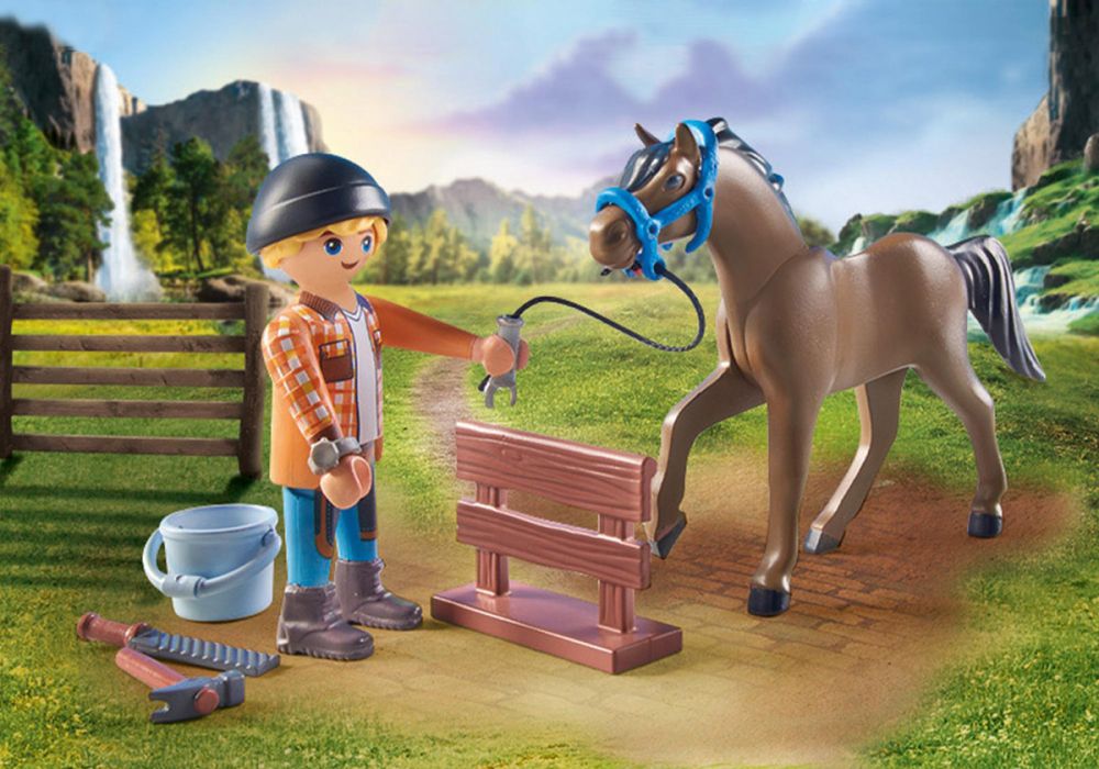 Zoe et Blaze avec parcours d'obstacles Playmobil Horses of Waterfall 71355  - La Grande Récré