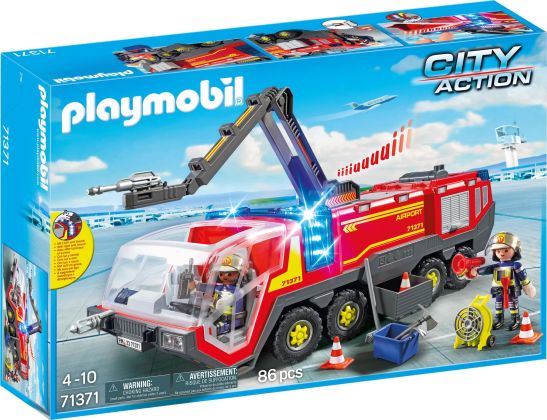 PLAYMOBIL City Action 71371 Pompiers avec véhicule aéroportuaire