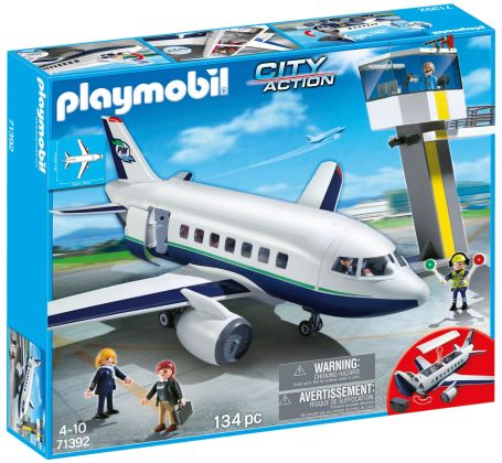 PLAYMOBIL City Action 71392 Avion et tour de contrôle