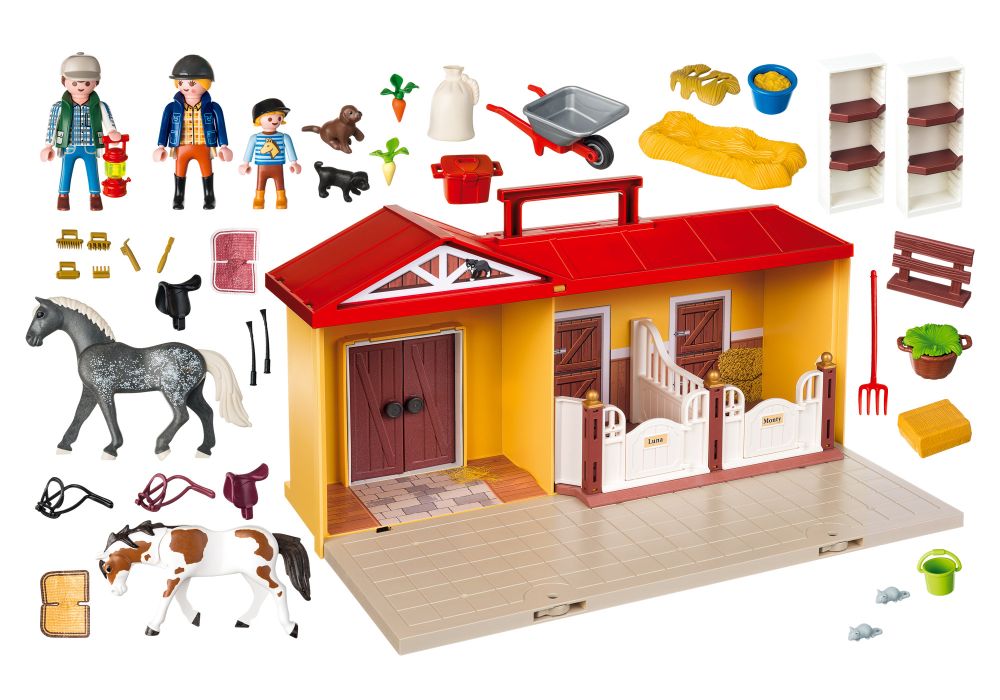 Playmobil Country 71393 pas cher, Ecurie transportable