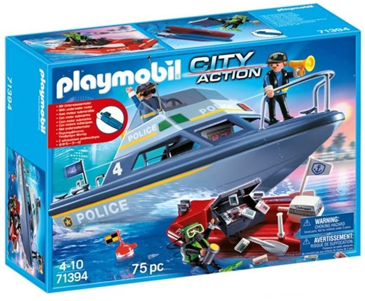 Playmobil City Action Bateau De Police - 71394