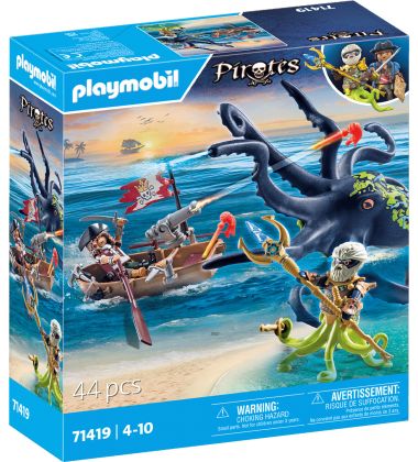 PLAYMOBIL Pirates 71419 Pirate avec pieuvre géante