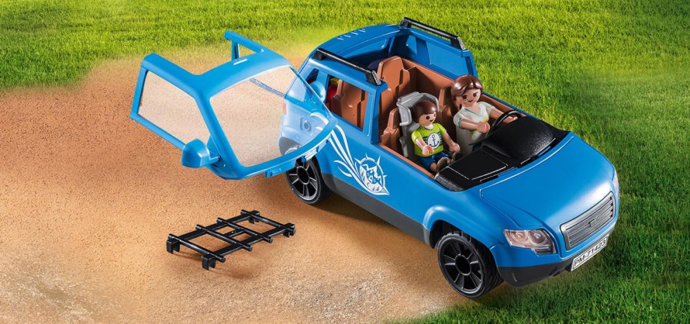 PLAYMOBIL 5436 Voiture avec coffre de toit pas cher 