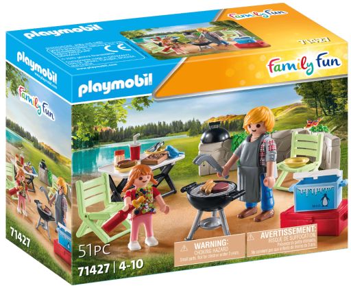 PLAYMOBIL Family Fun 71427 Barbecue avec papa et enfant