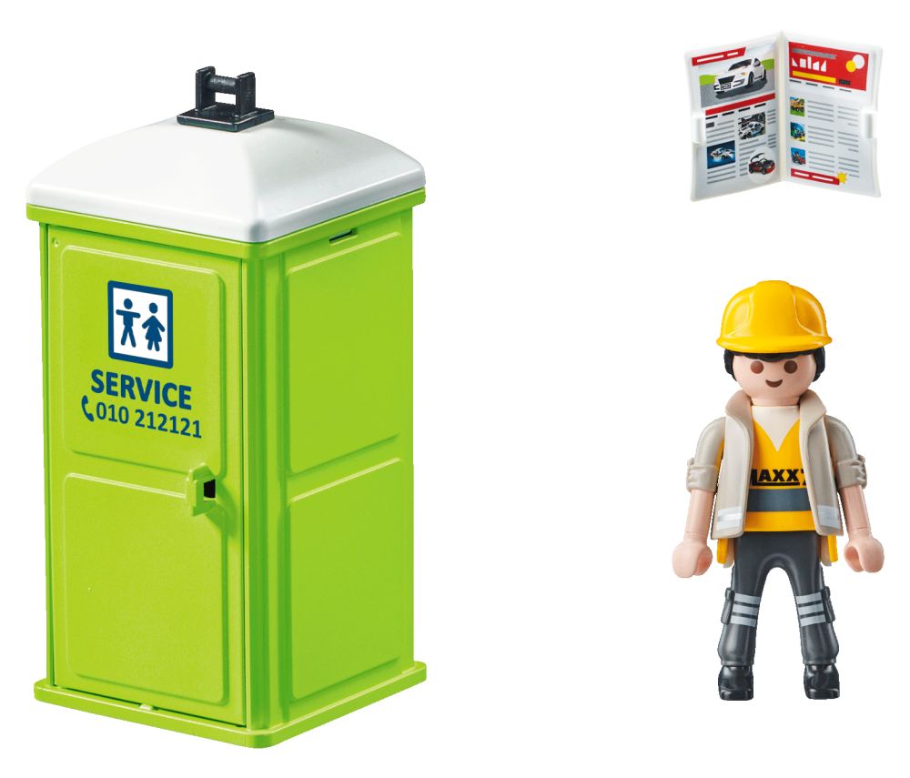 Playmobil 71435 Toilette Mobile: Set Giocattolo City Life Con WC, Lavandino E Figura