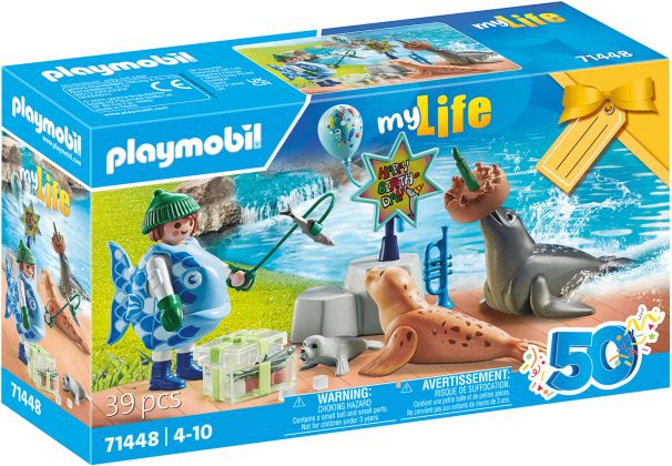 PLAYMOBIL My Life 71448 Animatrice avec otarie et phoques (Spécial 50 ans)