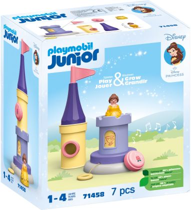 PLAYMOBIL Junior 71458 Tourelle de Belle avec musique
