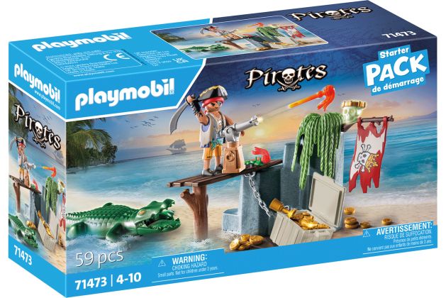 PLAYMOBIL Pirates 71473 Pirate avec alligator (Pack de Démarrage)