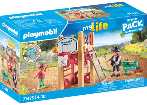 PLAYMOBIL My Life 71475 Charpentier avec tourelle de jeu (Pack de Démarrage)