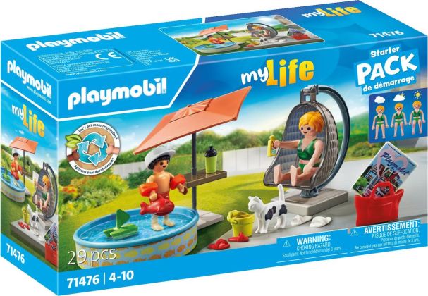 PLAYMOBIL My Life 71476 Maman et enfant avec fauteuil suspendu (Pack de Démarrage)