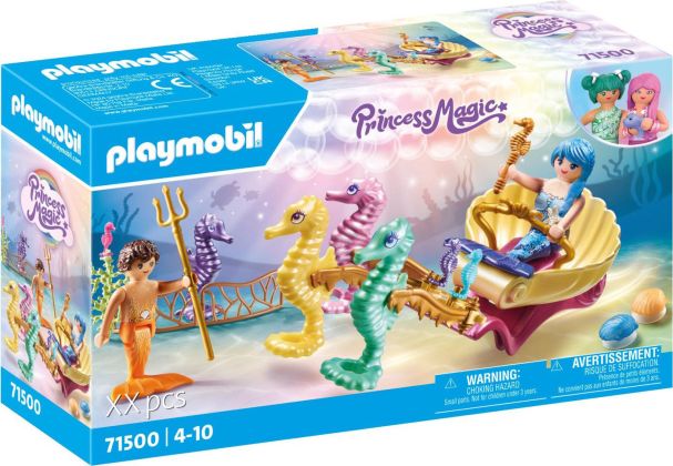 PLAYMOBIL Princess Magic 71500 Calèche avec sirènes et hippocampes