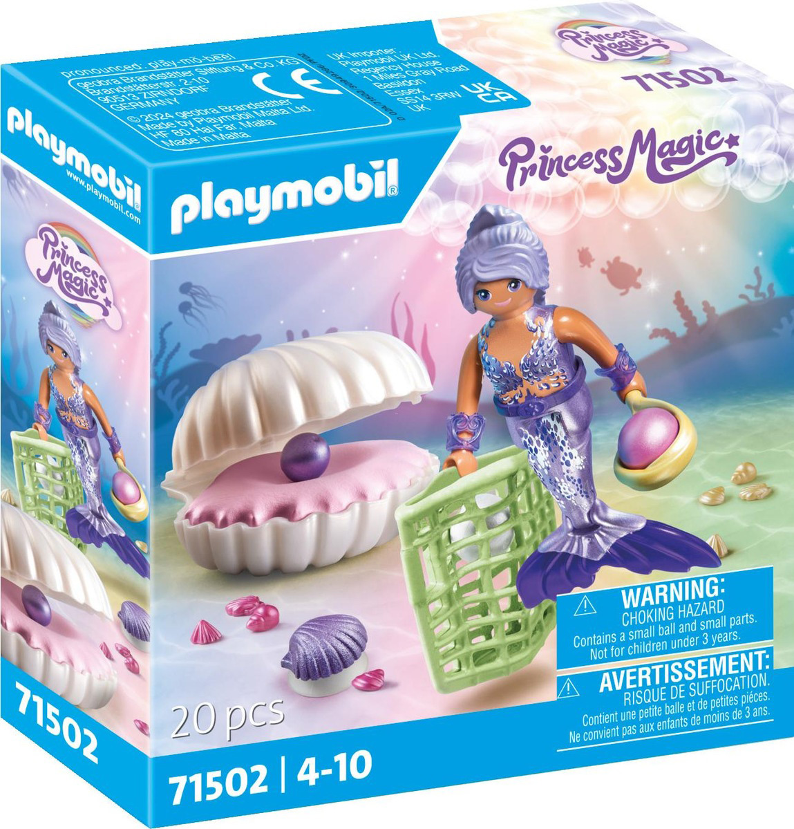 Playmobil Princess Magic 71502 pas cher, Sirène avec coquillage et