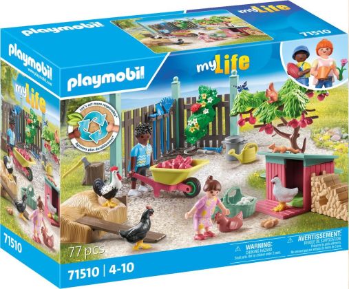 PLAYMOBIL My Life 71510 Poulailler et jardin