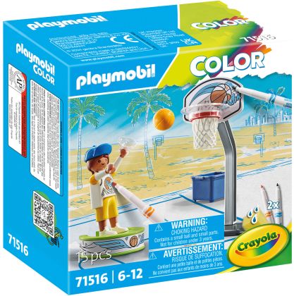PLAYMOBIL Color 71516 Skater avec basket-ball