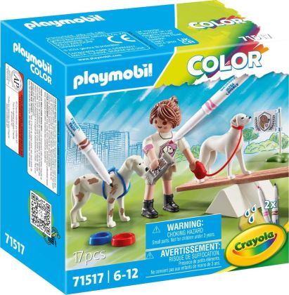 PLAYMOBIL Color 71517 PLAYMOBIL Color : Educatrice avec chiens