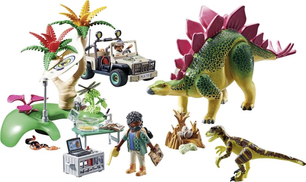 Playmobil Dinos 71523 pas cher, Campement des explorateurs avec