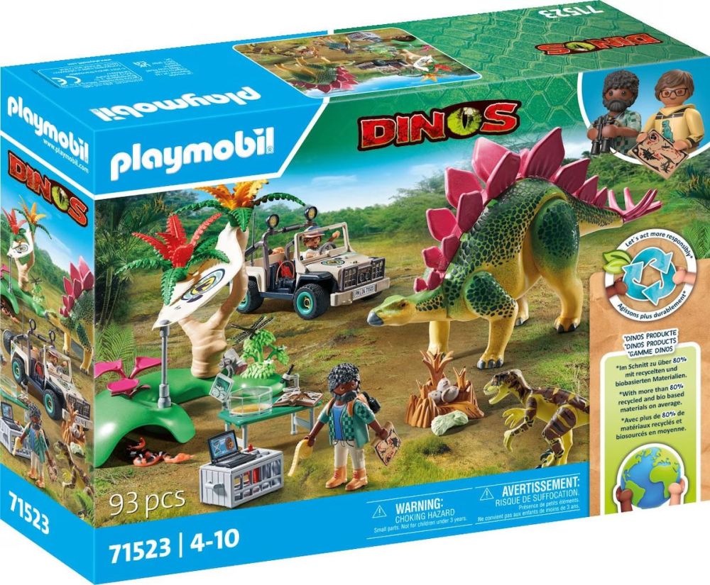 Playmobil Dinos 71523 pas cher, Campement des explorateurs avec