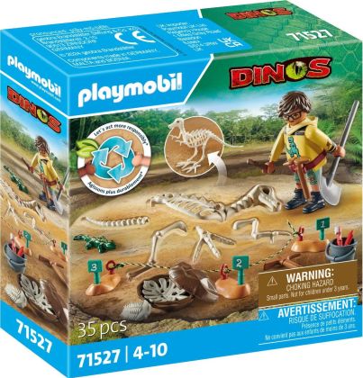 PLAYMOBIL Dinos 71527 Site de fouilles avec squelette de dinosaure