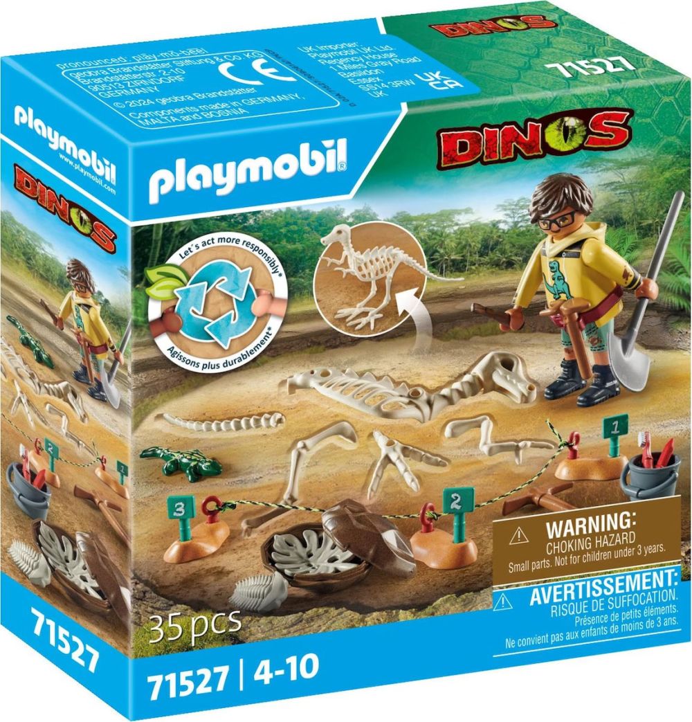 Playmobil Dinos 5234 pas cher, Tricératops et son petit avec arbre