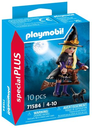 PLAYMOBIL Special Plus 71584 Sorcière sur son balai avec chat