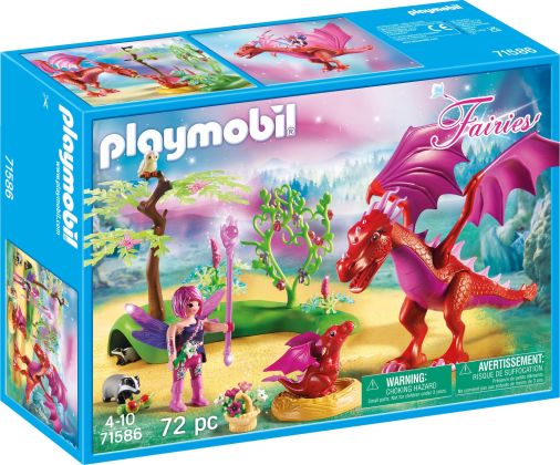 PLAYMOBIL Fairies 71586 Gardienne des fées avec dragons