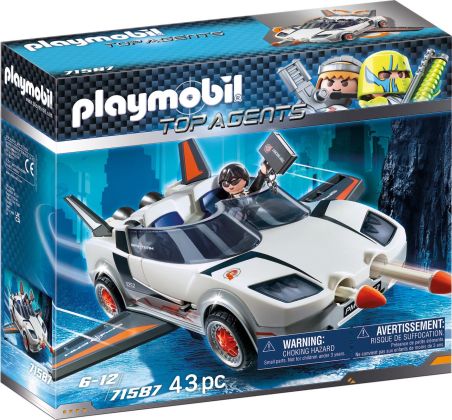 PLAYMOBIL Top Agents 71587 Voiture de l'agent Pilote