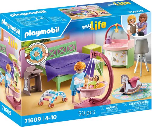 PLAYMOBIL My Life 71609 Chambre de parents avec berceau suspendu