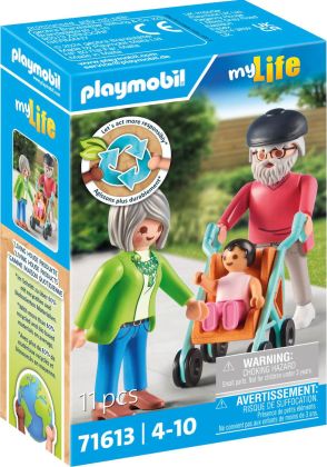 PLAYMOBIL My Life 71613 Grands-parents avec bébé