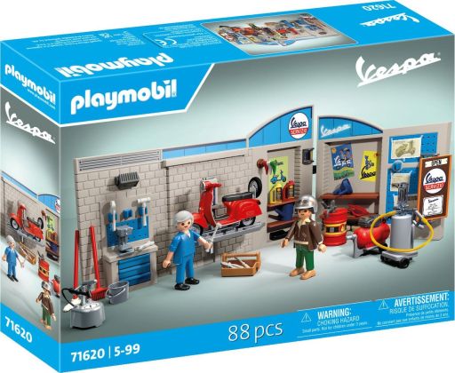 PLAYMOBIL Vespa 71620 Vespa Garage - Style rétro - années 60