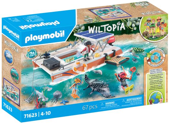 PLAYMOBIL Wiltopia 71623 Bateau de surveillance des récifs coralliens