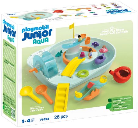 PLAYMOBIL Junior 71654 Parcours aquatique avec jeux d'eau et effets d'app