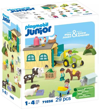 PLAYMOBIL Junior 71656 Ferme avec tracteur et animaux