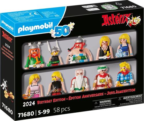 PLAYMOBIL Astérix 71680 César et les irréductibles Gaulois - Pack Figurines (Spécial 50 ans)