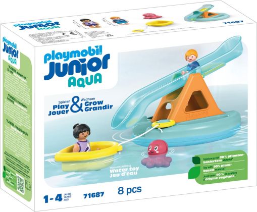 PLAYMOBIL Junior 71687 Île de bain avec toboggan aquatique